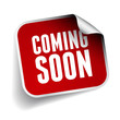 Coming soon sticker - red label