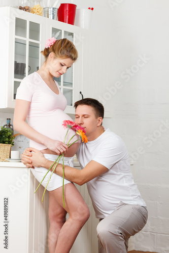Photo: Happy pregnant family Happy pregnant family
