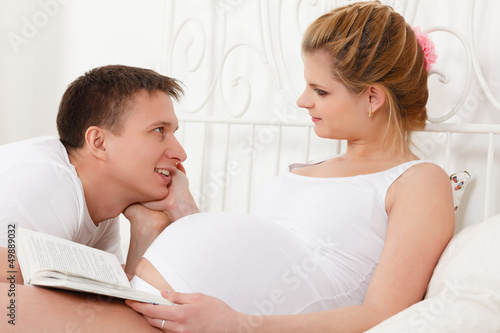 Photo: Happy pregnant family.. Happy pregnant family..