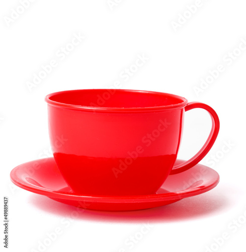 Photo: red cup and saucer red cup and saucer
