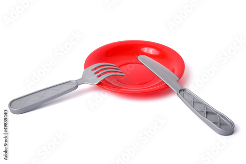 Photo: plate, fork and knife plate, fork and knife