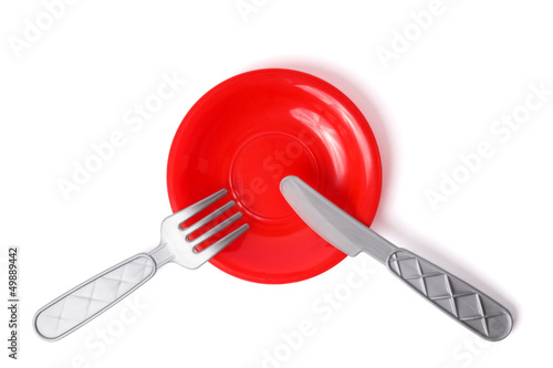 Photo: plate, fork and knife plate, fork and knife