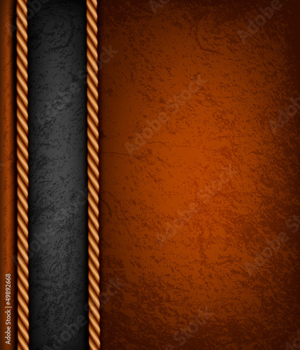 Vector: Vintage background with brown and black leather. Vector illustra Vintage background with brown and black leather. Vector illustra