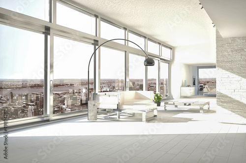 Illustration: Amazing Loft with Skyline City View | Interior Architecture Amazing Loft with Skyline City View | Interior Architecture