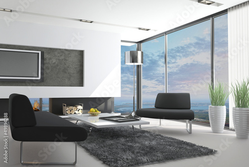 Illustration: Mountain Loft with Landscape View | Interior Architecture Mountain Loft with Landscape View | Interior Architecture
