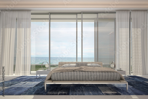 Illustration: Extravagant Exclusive Design Bedroom with sea view Extravagant Exclusive Design Bedroom with sea view