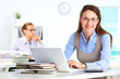Secretary at work