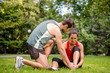 Photo: Sport injury - helping hand Sport injury - helping hand