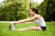 Stretching exercise - sport woman outdoor