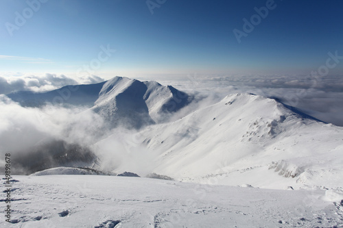 Photo: Winter mountain landscape with sun - Slovakia Winter mountain landscape with sun - Slovakia