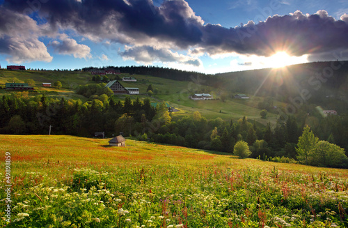 Photo: Mountain nature with sun - Krkonose - Pec pod Snezkou - Czech re Mountain nature with sun - Krkonose - Pec pod Snezkou - Czech re