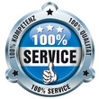 Button - 100% Service