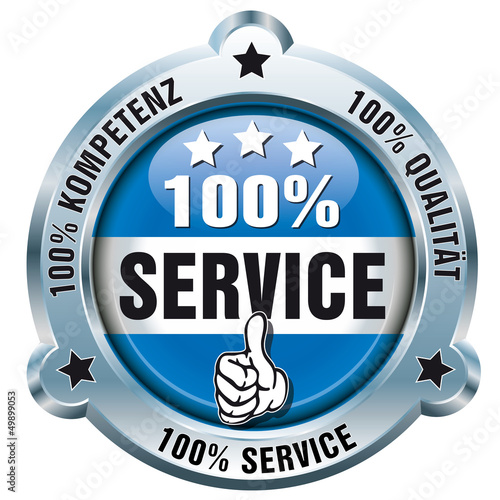 Vector: Button - 100% Service Button - 100% Service