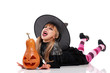 Little girl in halloween costume