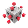 Quader / Block - Struktur: 3D-Grafik / 3D-Illustration
