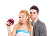 Funny wedding couple
