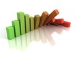 Falling Crisis Business Bar Chart Diagram