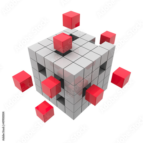 Illustration: Quader / Block - Struktur: 3D-Grafik / 3D-Illustration Quader / Block - Struktur: 3D-Grafik / 3D-Illustration