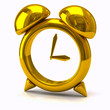 Illustration: Illustration of golden clock Illustration of golden clock