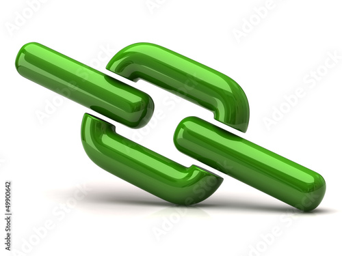 Illustration: Green chain icon Green chain icon