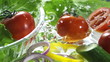 vegetables and water splashing