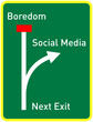 social media concept, traffic sign