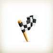 Vector: Checkered flag, icon Checkered flag, icon