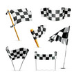Vektor: Checkered flags, set Checkered flags, set