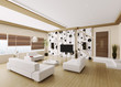 Illustration: Modern wohnzimmer interior 3d render Modern wohnzimmer interior 3d render