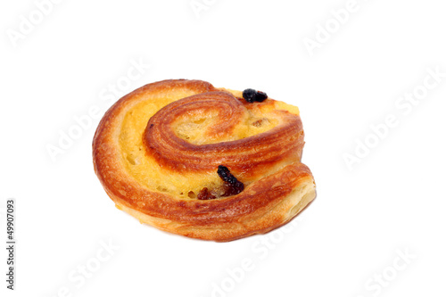 Photo: Fresh tasty bun with raisins Fresh tasty bun with raisins