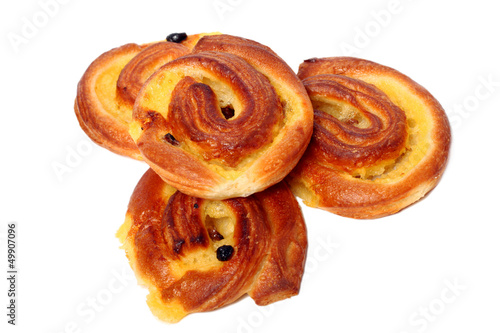 Photo: Fresh tasty buns with raisins Fresh tasty buns with raisins