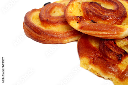 Photo: Fresh tasty buns with raisins Fresh tasty buns with raisins