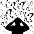 Vector: Businessman with question marks,vector file Businessman with question marks,vector file