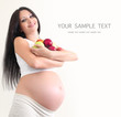 Photo: pregnant woman with fruits pregnant woman with fruits