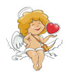 angel cupid for valentine's day vector illustration EPS10.