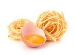 Italian pasta tagliatelle nest