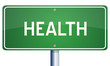 Vector: HEALTH road sign HEALTH road sign