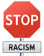 Vector 'Stop Racism' sign isolated on white