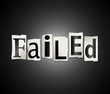 Failure concept.