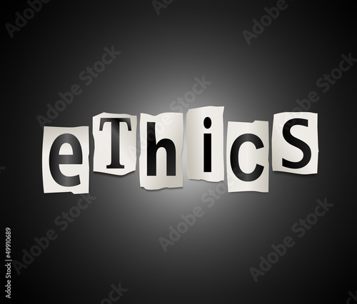 Illustration: Ethics concept. Ethics concept.