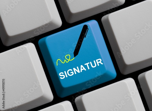 Illustration: Online Signatur Online Signatur