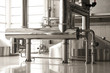 Interior of modern brewery