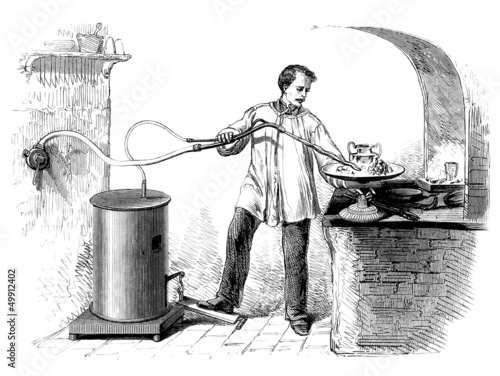 Illustration: Welding Torch - Chalumeau à Gaz - 19th century Welding Torch - Chalumeau à Gaz - 19th century