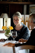 Mature couple dining in an elegant restaurant