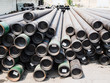 stack of rounded steel pipes