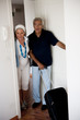 Mature couple entering room