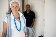Mature couple entering room
