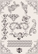 Vektor: vector set: calligraphic design elements and page decoration vector set: calligraphic design elements and page decoration