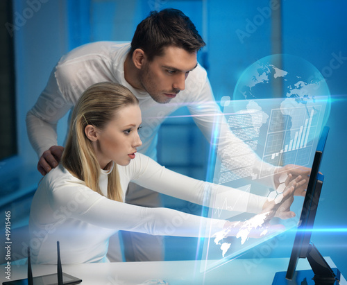Photo: man and woman in laboratory man and woman in laboratory