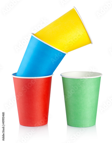 Photo: Colorful disposable cups Colorful disposable cups
